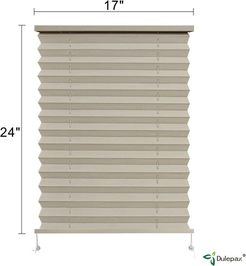 Dulepax ستائر RV - ستائر مطوية، 17" عرض x 24" طول لون كابتشينو لستائر نوافذ RV للمخيمات، مقطورات السفر، نوافذ المنزل المتنقل - Image 2